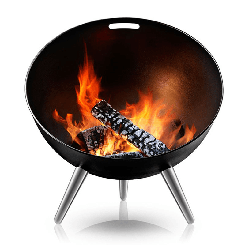 FireGlobe Fire pit, 64cm, Black/Silver