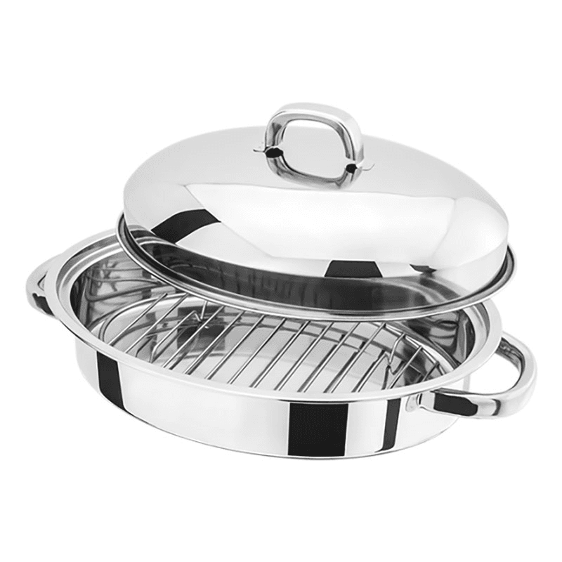 Speciality Cookware Roasting Pan with Rack, 28cm, Stainless Steel
