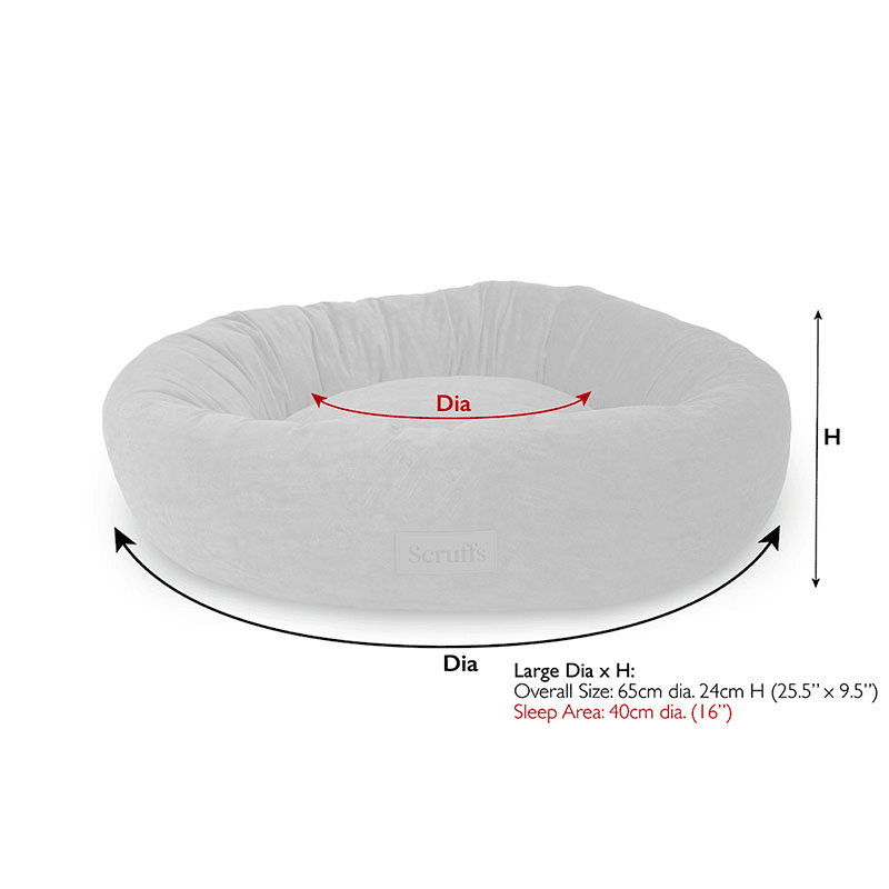 Oslo Ring Bed, 65cm, Stone Grey