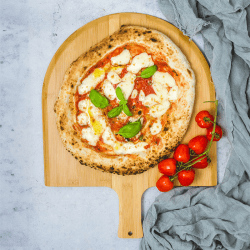 Image showing the Italian Pizza board and knife serving set product.
