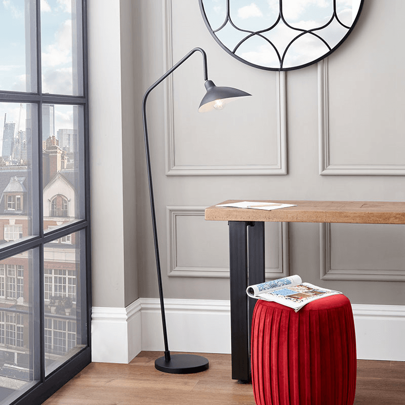 Toulon Floor Lamp, H150cm, Black