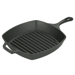 Image showing the Lodge Square fat free frying pan, 26.6cm, Black product.
