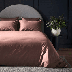 Image showing the Luxe Cotton Super King Duvet Cover, Rust product.