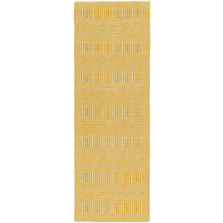 Image showing the Sloan ethnic flatweave runner, 66 x 200cm, mustard product.