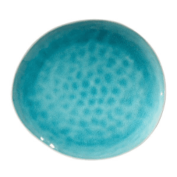 Image showing the Vie Naturelle Large Plate, W27.5cm x D25cm, Turquoise product.