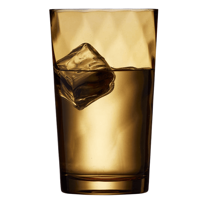 Vienna Set of 4 Highball Glasses, 450ml, Amber