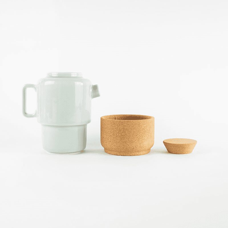 Eco Tea Set for Two, Aqua