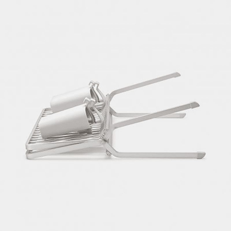 SinkSide Foldable Dish Drying Rack, Large, Light Grey