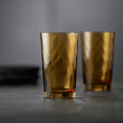 Image showing the Vienna Set of 4 Highball Glasses, 450ml, Amber product.