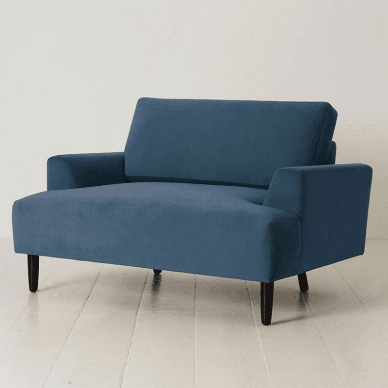 Model 05 Velvet Love Seat, Teal