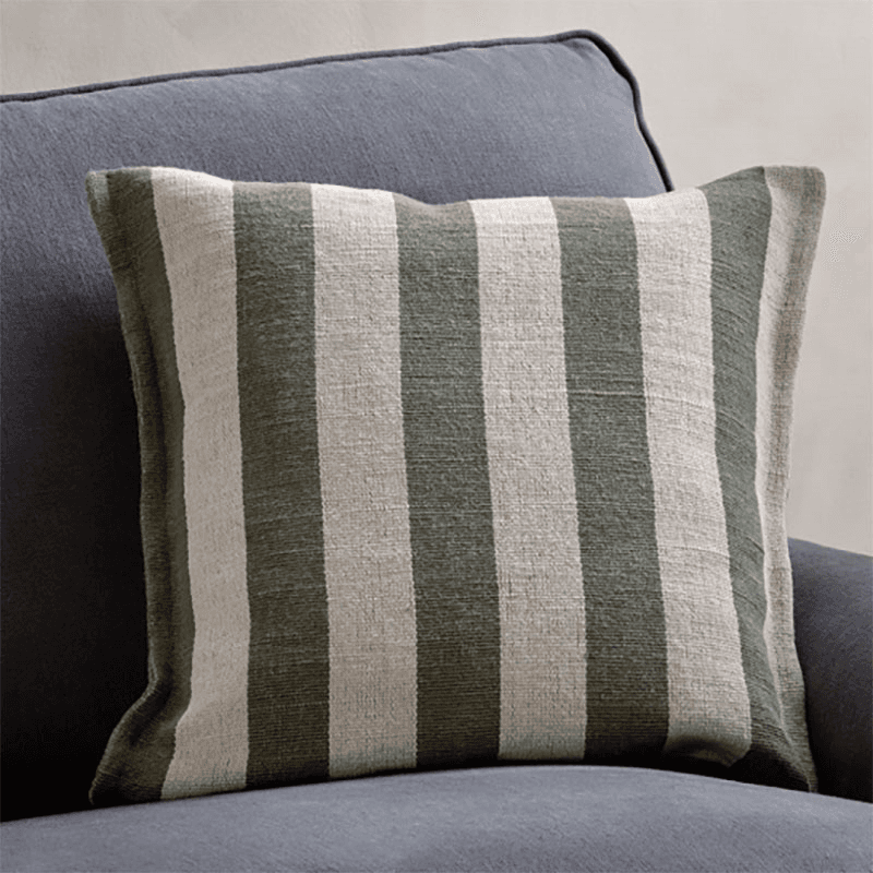Kobbari Jute & Cotton Cushion Cover, 50 x 50cm, Moss Green