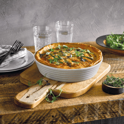 Image showing the James Martin Cook Round Dish, D23cm, Soft Grey product.