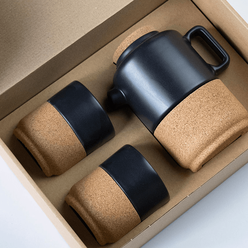 Eco Tea Set for Two, Matt Black