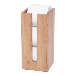 Image showing the Mezza Loo roll holder box, H33.5 x W15.5 x D15.5cm, Oak product.