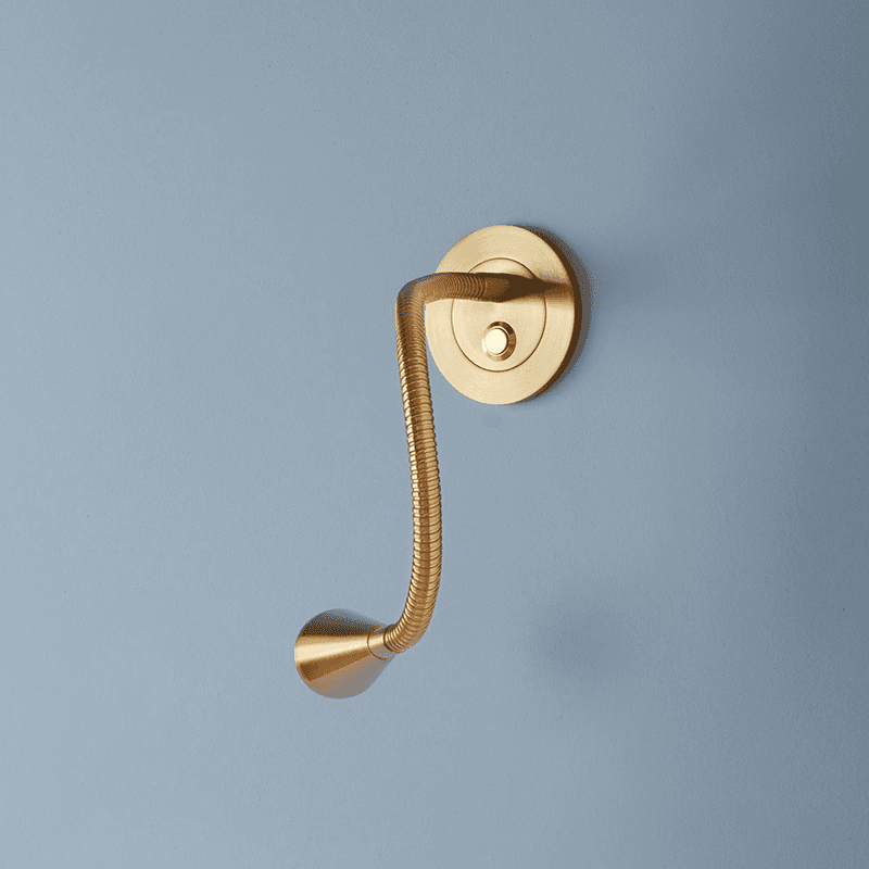 Limber Wall Light Fixture Only, H8cm x W8cm x D36.5cm, Antique Brass