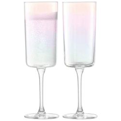 Image showing the Iridescence Set of 2 Champagne Flutes, 210ml, Mother of Pearl product.