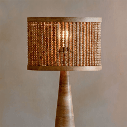 Image showing the Neela Mango Wood Lampshade, 30cm, Natural product.
