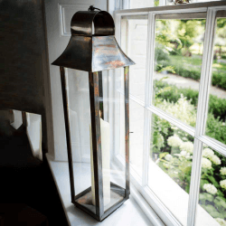 Image showing the Tonto Lantern, H84cm, Burnished copper/Clear product.