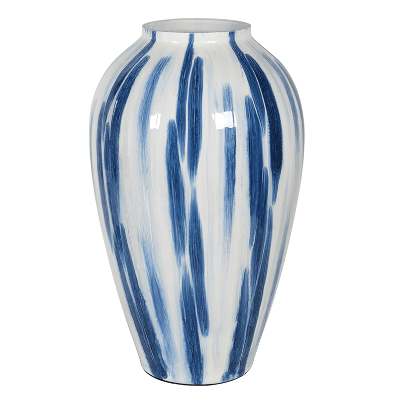 Azure Vase, H44cm, Blue Stripe