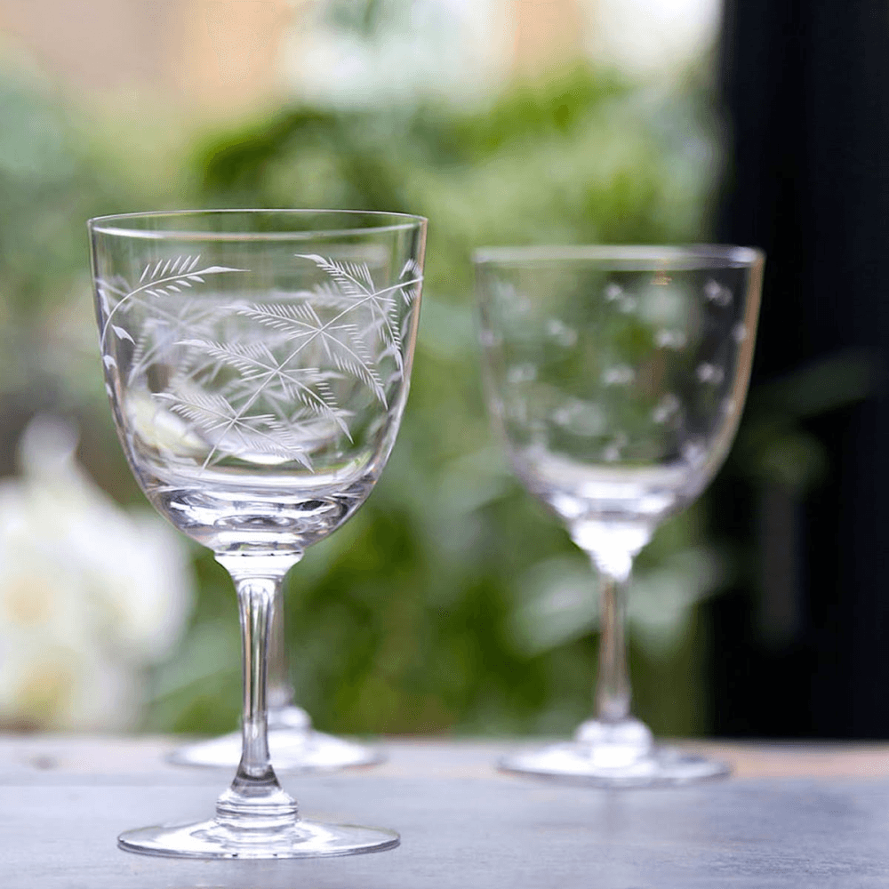 Fern Set of 6 wine glasses, 250ml, crystal