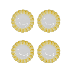 Image showing the Lido Set of 4 Dinner Plates, D29cm, Yellow product.