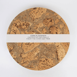Image showing the Cork Set of 4 Placemats, D30cm, Natural product.