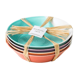 Image showing the 1815 Brights Set of 4 pasta bowls, 22cm, Mixed Colours product.