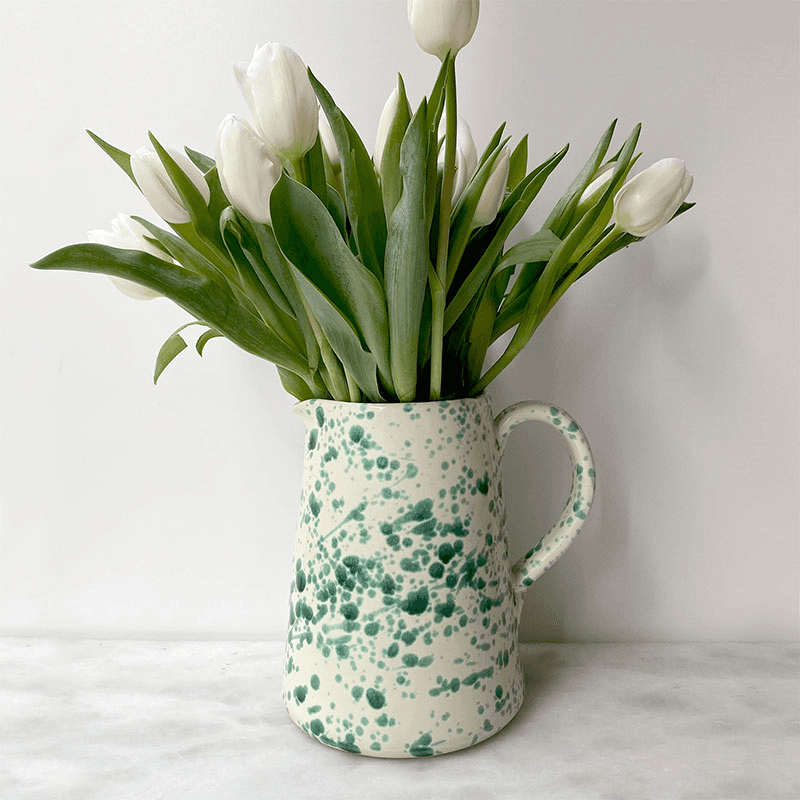 Splatter Jug, H14cm, Pistachio