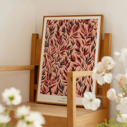 Image showing the Growth Recycled Paper Print, A2, Pink product.