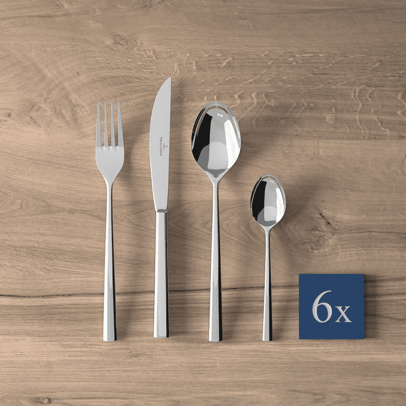 Piemont 24 piece cutlery set, Stainless Steel