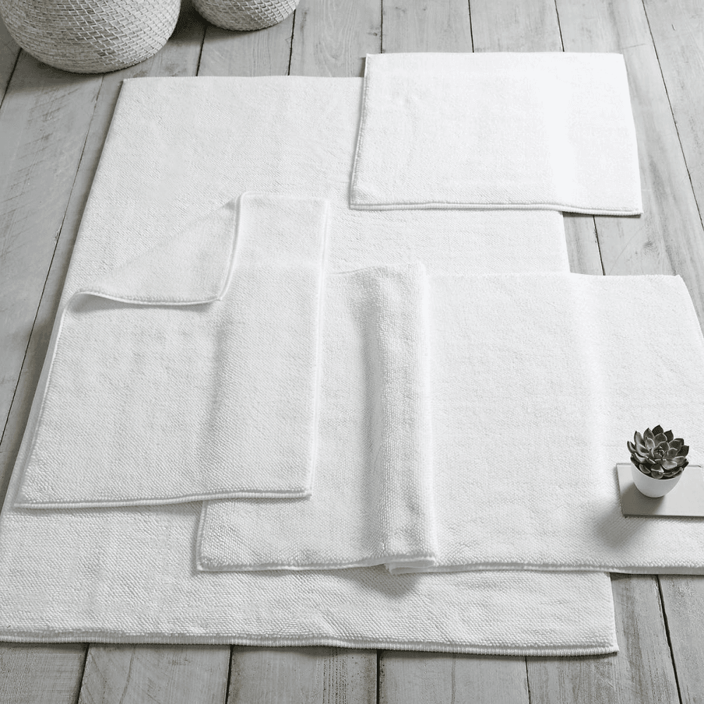 Ile de Re Bath mat, 70 x 110cm, White